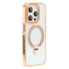 For iPhone 12 Pro Max Starlink Stand Clear Magsafe Phone Case(Orange) - 1