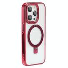 For iPhone 12 Pro Max Starlink Stand Clear Magsafe Phone Case(Red) - 1