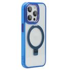 For iPhone 12 Pro Max Starlink Stand Clear Magsafe Phone Case(Blue) - 1