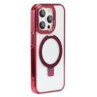 For iPhone 13 Pro Starlink Stand Clear Magsafe Phone Case(Red) - 1