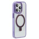 For iPhone 13 Pro Starlink Stand Clear Magsafe Phone Case(Purple) - 1
