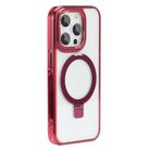 For iPhone 13 Pro Max Starlink Stand Clear Magsafe Phone Case(Red) - 1