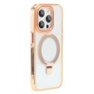 For iPhone 14 Pro Starlink Stand Clear Magsafe Phone Case(Orange) - 1