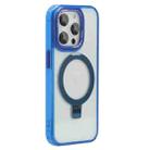 For iPhone 14 Pro Starlink Stand Clear Magsafe Phone Case(Blue) - 1