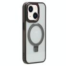 For iPhone 14 Starlink Stand Clear Magsafe Phone Case(Black) - 1