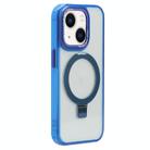 For iPhone 14 Starlink Stand Clear Magsafe Phone Case(Blue) - 1