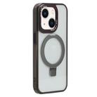 For iPhone 14 Plus Starlink Stand Clear Magsafe Phone Case(Black) - 1