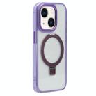 For iPhone 14 Plus Starlink Stand Clear Magsafe Phone Case(Purple) - 1