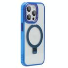 For iPhone 14 Pro Max Starlink Stand Clear Magsafe Phone Case(Blue) - 1