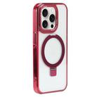 For iPhone 15 Pro Max Starlink Stand Clear Magsafe Phone Case(Red) - 1