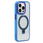 For iPhone 15 Pro Max Starlink Stand Clear Magsafe Phone Case(Blue) - 1