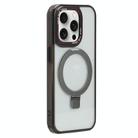 For iPhone 15 Pro Starlink Stand Clear Magsafe Phone Case(Black) - 1