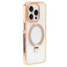 For iPhone 15 Pro Starlink Stand Clear Magsafe Phone Case(Orange) - 1