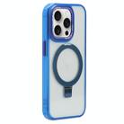 For iPhone 15 Pro Starlink Stand Clear Magsafe Phone Case(Blue) - 1