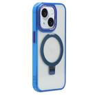 For iPhone 15 Plus Starlink Stand Clear Magsafe Phone Case(Blue) - 1