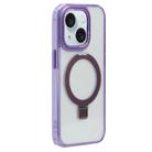 For iPhone 15 Plus Starlink Stand Clear Magsafe Phone Case(Purple) - 1