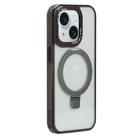 For iPhone 15 Starlink Stand Clear Magsafe Phone Case(Black) - 1