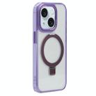 For iPhone 15 Starlink Stand Clear Magsafe Phone Case(Purple) - 1