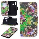 3D Colored Drawing Pattern Horizontal Flip Leather Case for  Huawei P30 Lite, with Holder & Card Slots & Wallet(Green Butterfly) - 1