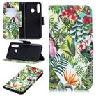 3D Colored Drawing Pattern Horizontal Flip Leather Case for  Huawei P30 Lite, with Holder & Card Slots & Wallet(Banana Leaf) - 1