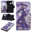 3D Colored Drawing Pattern Horizontal Flip Leather Case for  Huawei P30 Lite, with Holder & Card Slots & Wallet(Peacock) - 1