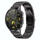 For Huawei Watch GT4 46mm Three Bead Stainless Steel Metal Watch Band(Black) - 1