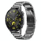 For Huawei Watch GT4 46mm Three Bead Stainless Steel Metal Watch Band(Gray) - 1