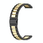 For Huawei Watch GT4 46mm Three Bead Stainless Steel Metal Watch Band(Black+Gold) - 1