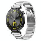 For Huawei Watch GT4 41mm Three Bead Stainless Steel Metal Watch Band(Silver) - 1