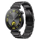 For Huawei Watch GT4 41mm Three Bead Stainless Steel Metal Watch Band(Black) - 1