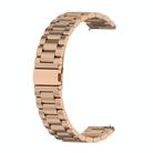 For Huawei Watch GT4 41mm Three Bead Stainless Steel Metal Watch Band(Rose Gold) - 1