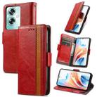 For OPPO A79 5G / A2 5G CaseNeo Splicing Dual Magnetic Buckle Leather Phone Case(Red) - 1