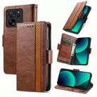 For Xiaomi 13T / 13T Pro CaseNeo Splicing Dual Magnetic Buckle Leather Phone Case(Brown) - 1