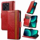 For Xiaomi 13T / 13T Pro CaseNeo Splicing Dual Magnetic Buckle Leather Phone Case(Red) - 1