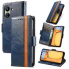 For Xiaomi Redmi 13C CaseNeo Splicing Dual Magnetic Buckle Leather Phone Case(Blue) - 1