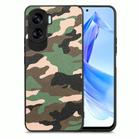 For Honor 90 Lite Retro Camouflage Leather Back Phone Case(Green) - 1