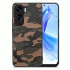 For Honor 90 Lite Retro Camouflage Leather Back Phone Case(Brown) - 1