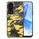 For Honor 90 Lite Retro Camouflage Leather Back Phone Case(Yellow) - 1