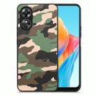 For OPPO A78 4G Retro Camouflage Leather Back Phone Case(Green) - 1