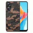 For OPPO A78 4G Retro Camouflage Leather Back Phone Case(Brown) - 1