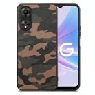 For OPPO A78 5G Retro Camouflage Leather Back Phone Case(Brown) - 1