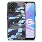 For OPPO A78 5G Retro Camouflage Leather Back Phone Case(Blue) - 1