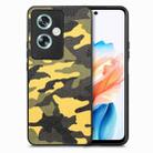 For OPPO A79 5G Retro Camouflage Leather Back Phone Case(Yellow) - 1