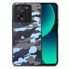 For Xiaomi 13T / 13T Pro Retro Camouflage Leather Back Phone Case(Blue) - 1