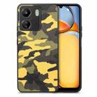 For Xiaomi Redmi 13C Retro Camouflage Leather Back Phone Case(Yellow) - 1