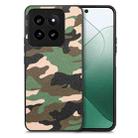 For Xiaomi 14 Pro Retro Camouflage Leather Back Phone Case(Green) - 1