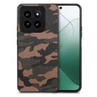 For Xiaomi 14 Pro Retro Camouflage Leather Back Phone Case(Brown) - 1