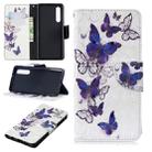 3D Colored Drawing Pattern Horizontal Flip Leather Case for  Huawei P30, with Holder & Card Slots & Wallet(Butterflies) - 1