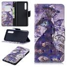 3D Colored Drawing Pattern Horizontal Flip Leather Case for  Huawei P30, with Holder & Card Slots & Wallet(Peacock) - 1