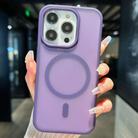 For iPhone 12 Pro Transparent TPU Hybrid PC Magsafe Phone Case(Purple) - 1